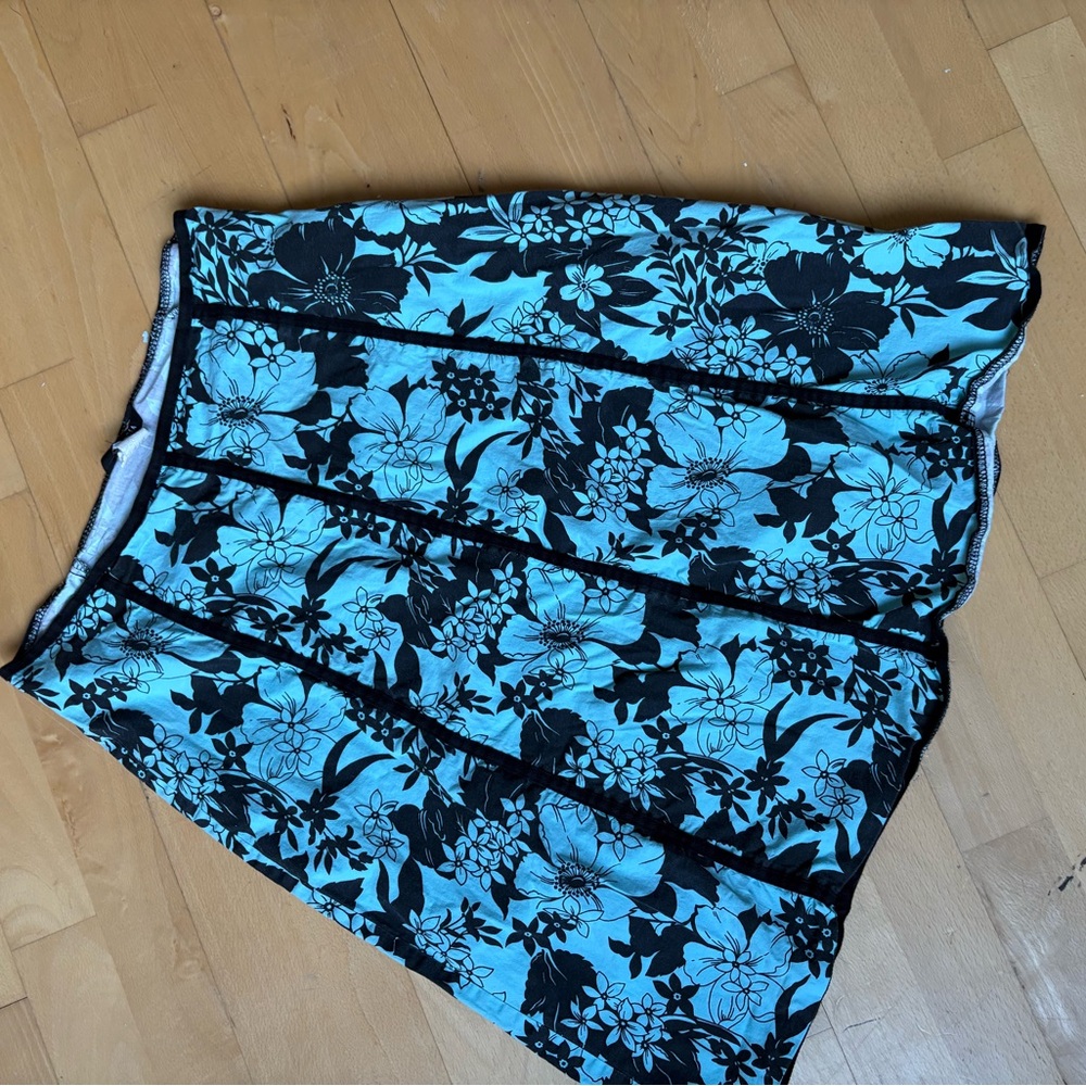 Blue Floral Skirt